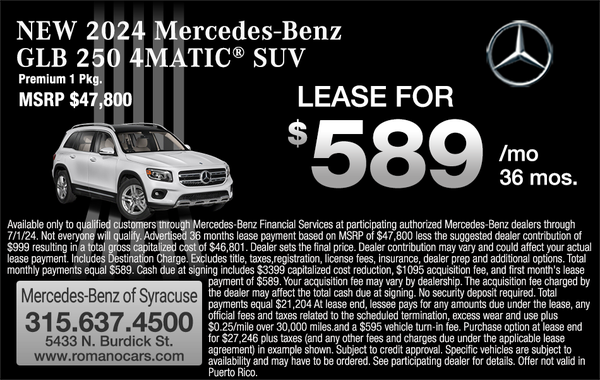 New 2024 Mercedes-Benz GLB 250 4MATIC